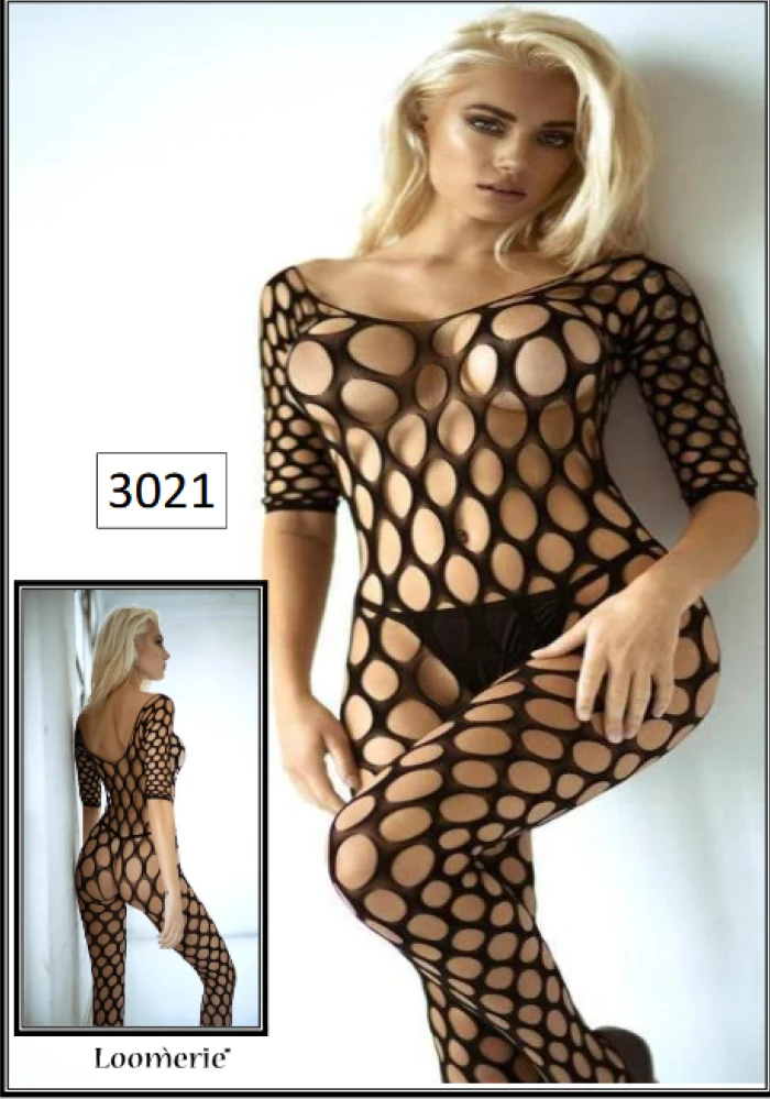 #3021 - Şık ve Rahat Loomerie 3021 Siyah Kadın Vücut Çorabı