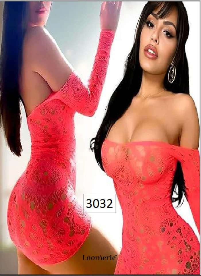 #3032 - Loomerie 3032 Kadın Vücut Çorabı - Kırmızı Şık ve Rahat İç Çamaşırı