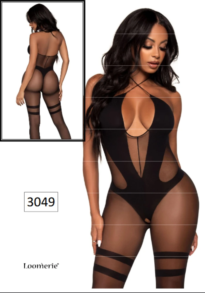 #3049 - Loomerie 3049 Kadın Vücut Çorabı-Siyah Şık ve Rahat İç Çamaşırı