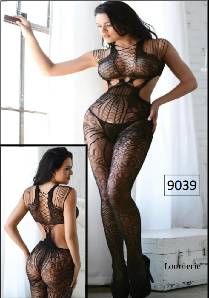 #9039 - Loomerie 9039 Kadın Vücut Çorabı-Siyah Şık ve Rahat İç Çamaşırı
