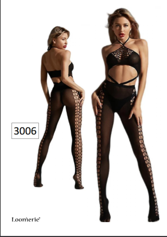 #3006 - Loomerie 3006 Siyah Kadın Vücut Çorabı Şık ve Rahat İç Giyim