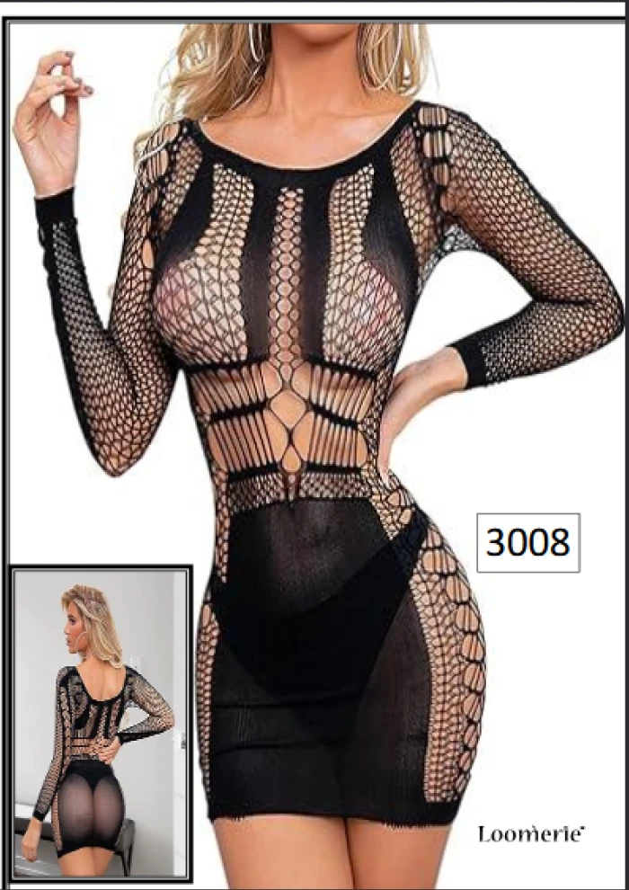 #3008 - Loomerie 3008 Kadın Vücut Çorabı-Siyah Şık ve Rahat İç Çamaşırı